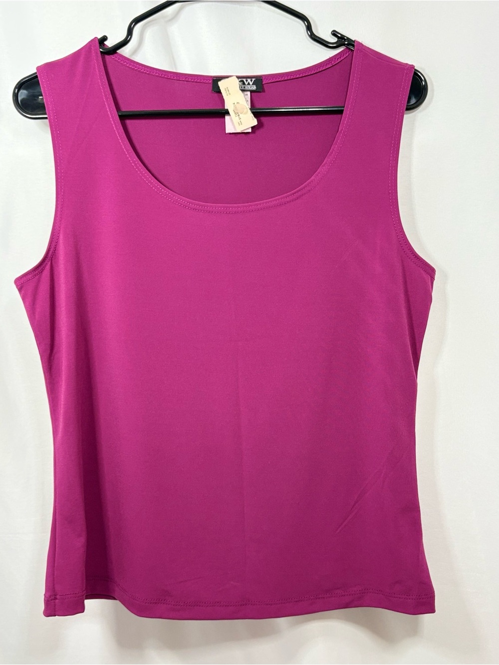 Vintage Women’s Crew Knit Wear (CKW) Magenta Scoop Neck Tank Top Size Large